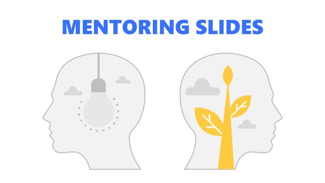 Human Head Mentoring PowerPoint Shapes