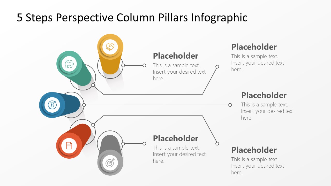 5 Steps 3D Perspective Pillars Template