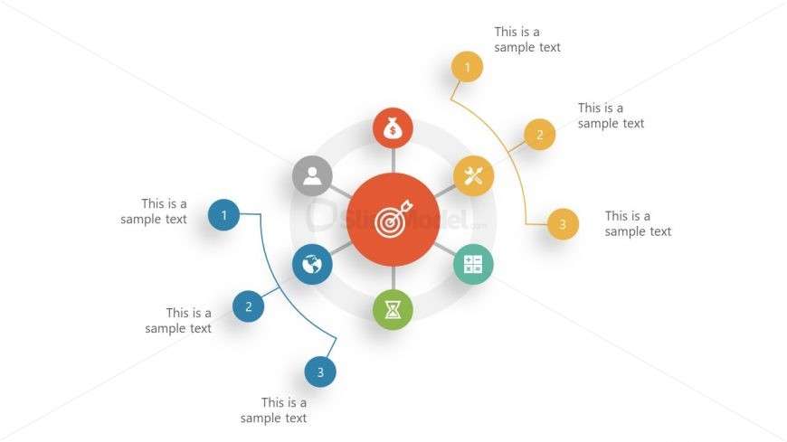 Circular PowerPoint Diagram in Star Shape