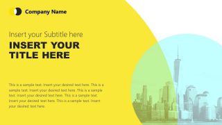 PowerPoint Yellow Background Cutout Shapes 