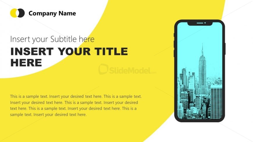 Business Presentation of Yellow Background
