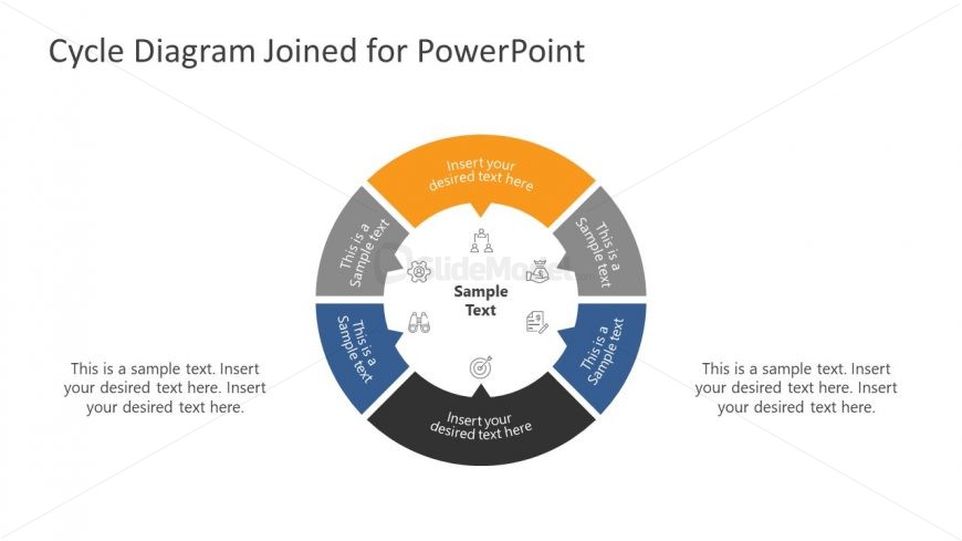 6 Steps Process Cycle Diagram Template