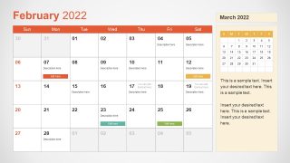 calendar powerpoint 2022 template templates slidemodel december