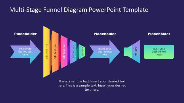 Multi-stage Funnel Diagram Concept PowerPoint Template