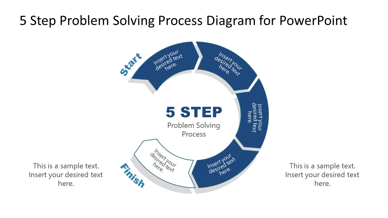Step 4 Of 5 Steps Problem Solving Diagram Template SlideModel