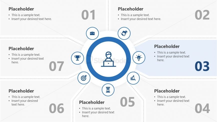 7 Segments Step 3 PowerPoint Diagram 