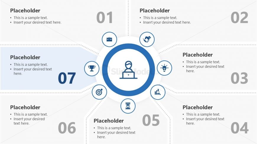 7 Segments Step 7 PowerPoint Diagram 