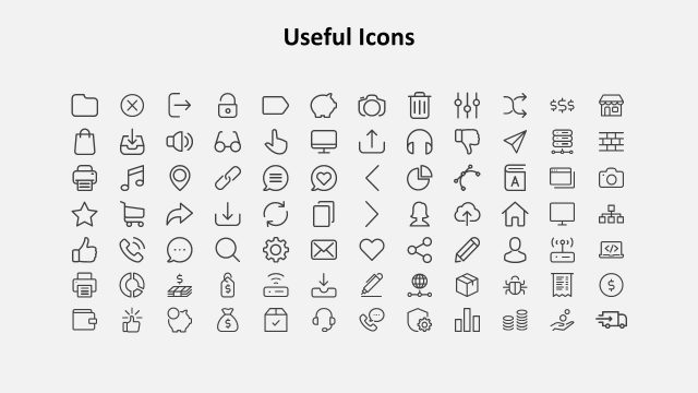 Slide of Useful PowerPoint Icons PPT