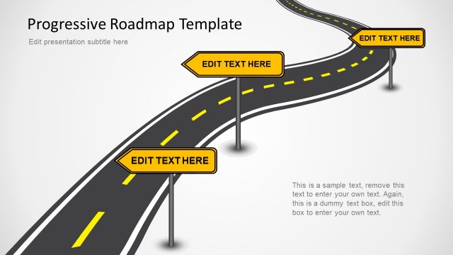 PowerPoint Template of Progressive Roadmap
