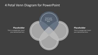 4-Step Petal Venn Diagram PowerPoint Template - SlideModel
