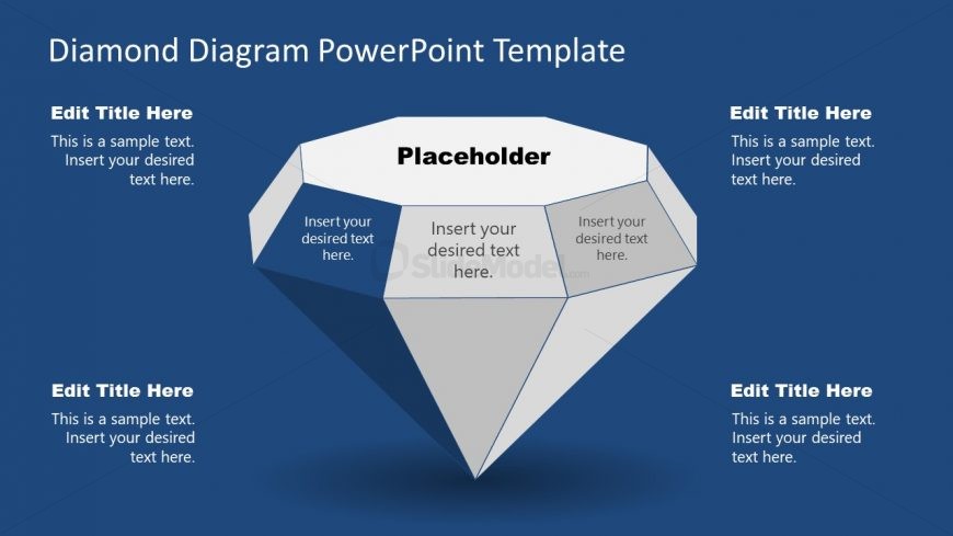 Solitaire Diamond Diagram PowerPoint