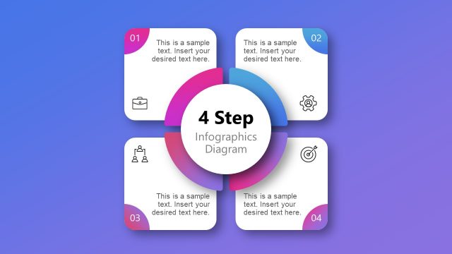 4 Steps Circular Diagram Template Design