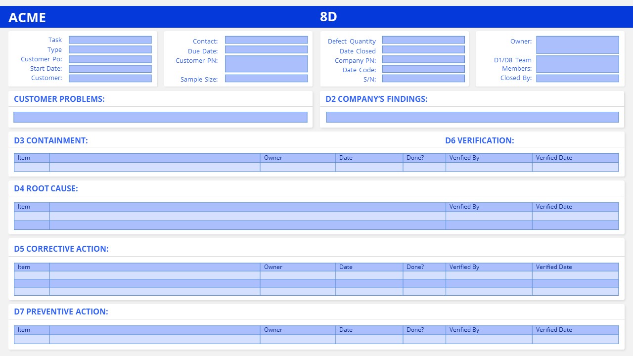 22D Analysis One Page PowerPoint Template