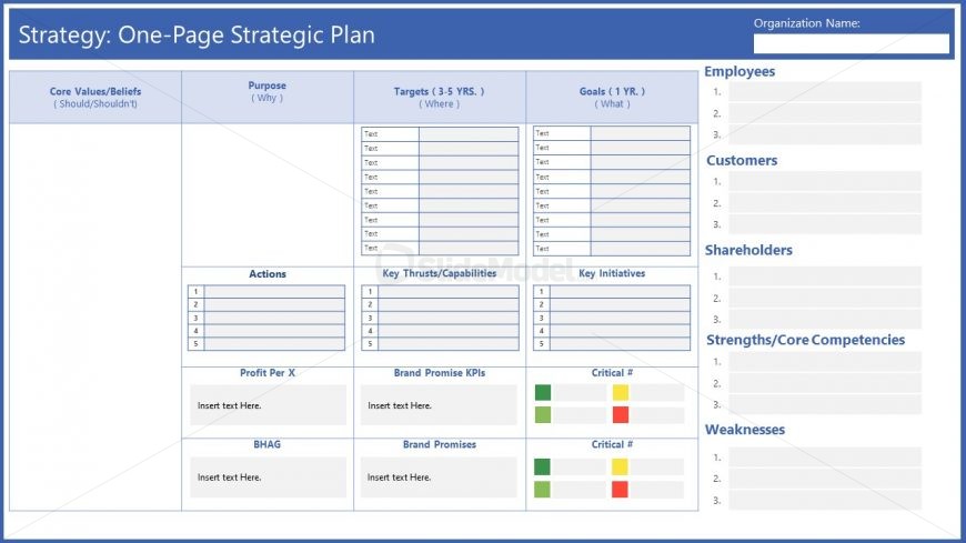 One Paye Strategy Plan Template 