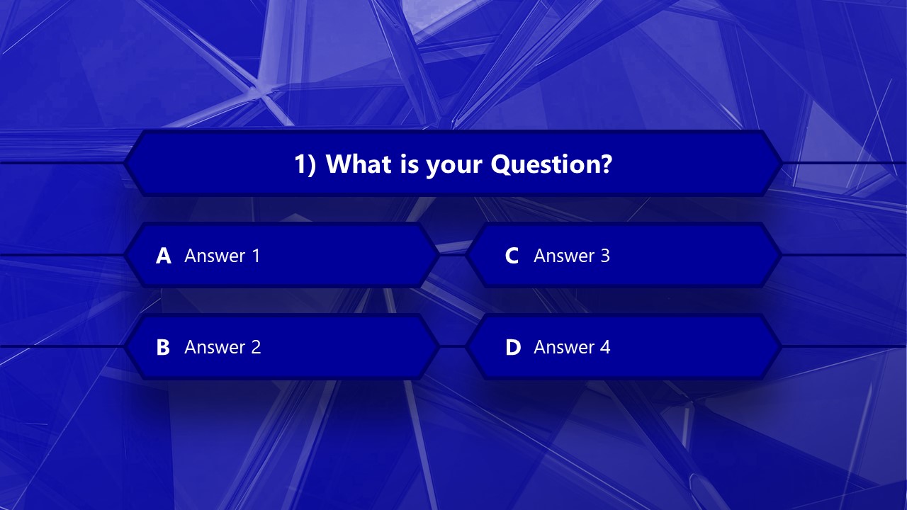 22 Options Multiple Choice PowerPoint Template With Quiz Show Template Powerpoint