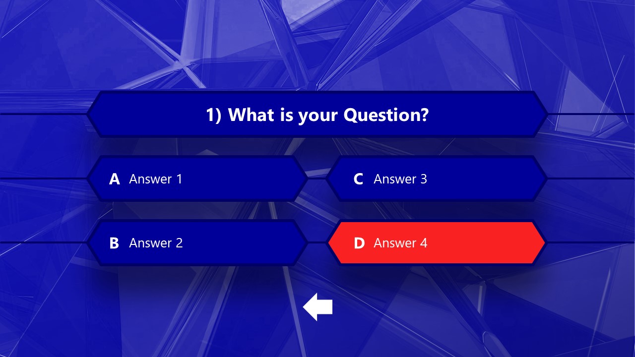 4 Options Multiple Choice PowerPoint Template SlideModel