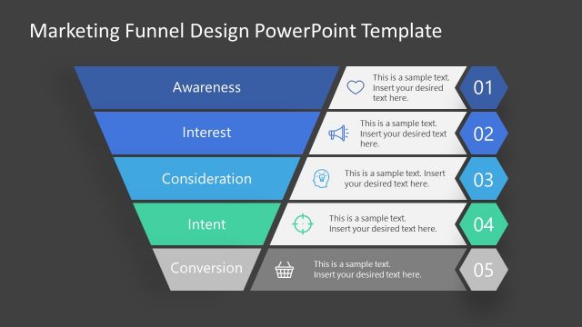 PowerPoint Marketing Funnel Intent Stage