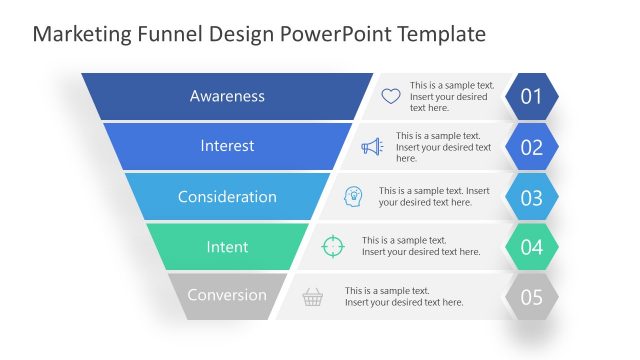 Intent in Marketing Funnel Diagram PPT