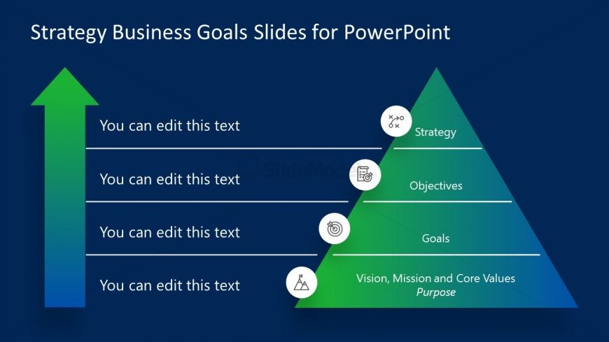 Presentation for Business Strategy Pyramid Diagram