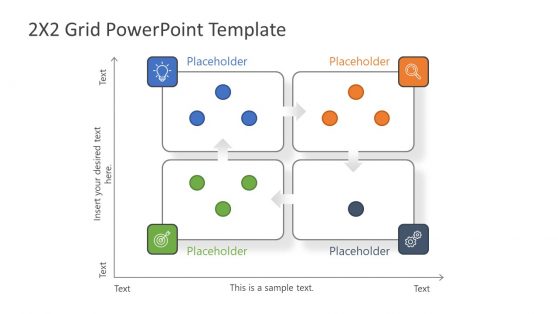 PowerPoint 2x2 Matrix Diagram Template