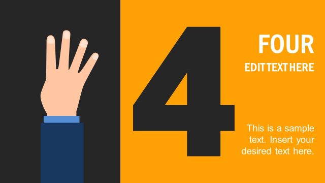 Four Finger Counting Hand Concept PowerPoint