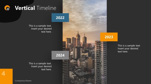 Dark Background Business PowerPoint Timeline