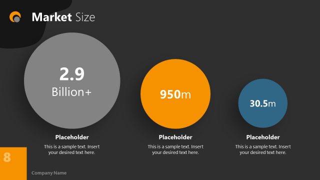 Dark Background Business PowerPoint Market Size