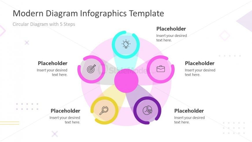 Presentation of 5 Steps Process Flow Infographics 