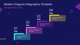 PowerPoint 4 Steps Infographic Diagram 