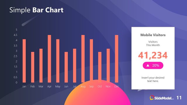Space PowerPoint Template Theme Bar Chart
