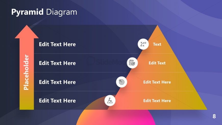 PowerPoint Theme of Outer Space Pyramid Diagram