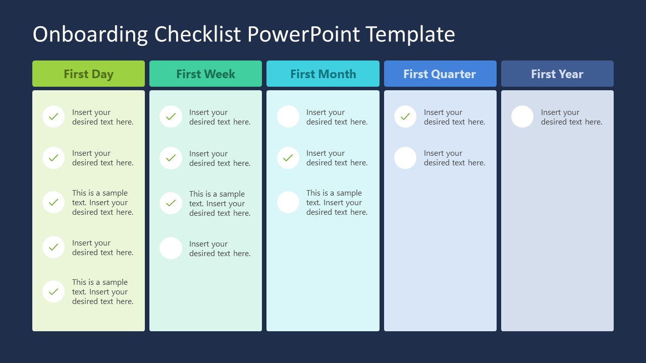 Onboarding Checklist PowerPoint Template SlideModel
