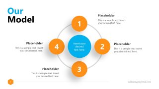 Business Presentation Formal 4 Steps Circle Slide