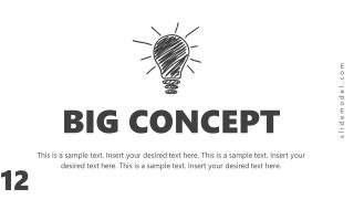 Lightbulb Big Concept Template PPT