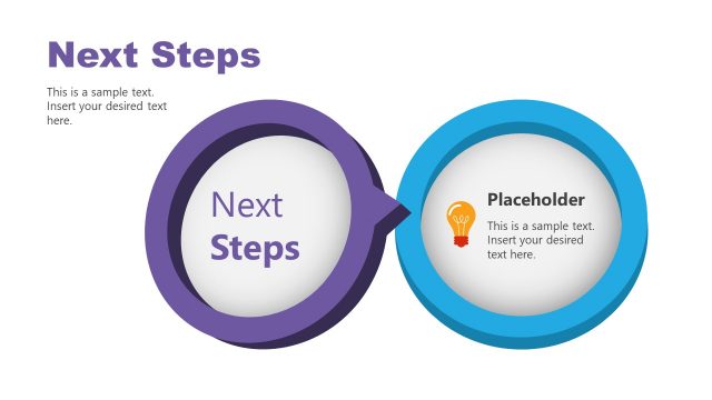Next Steps 2 Steps Circle PowerPoint