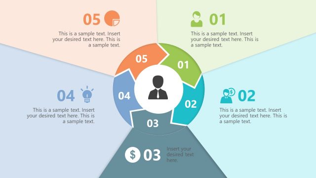 5 Steps Chevron Arrows PowerPoint Part 3