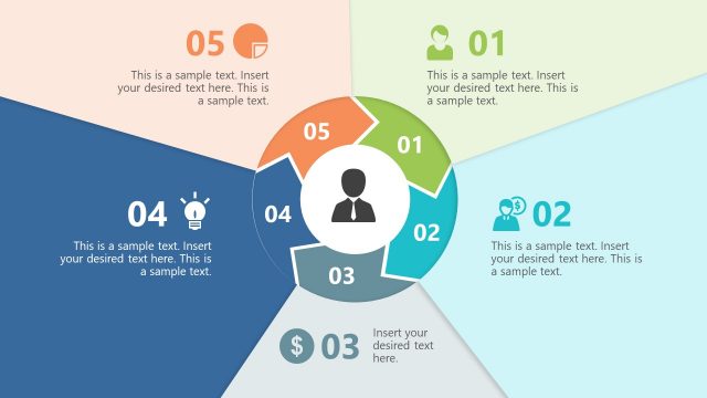 5 Steps Chevron Arrows PowerPoint Part 4