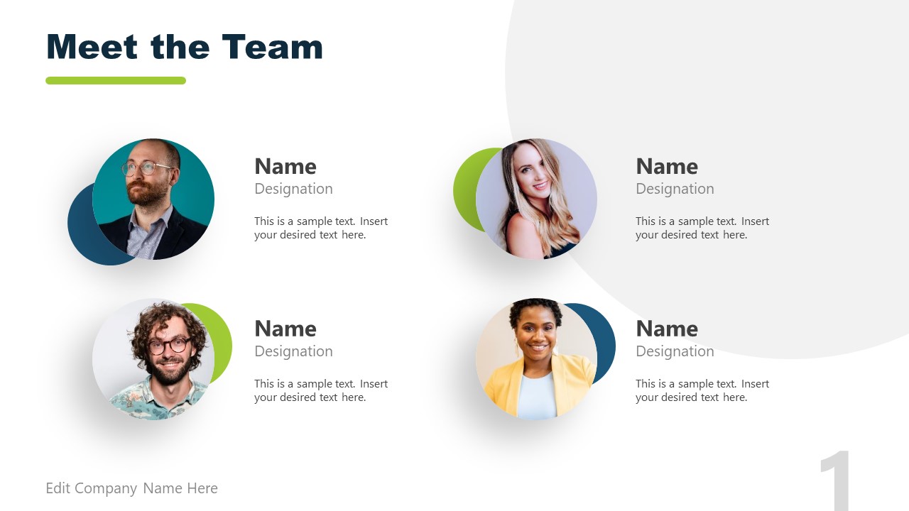 Meet The Team Powerpoint Template