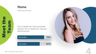 Presentation with Data Driven Charts for Team Introduction 