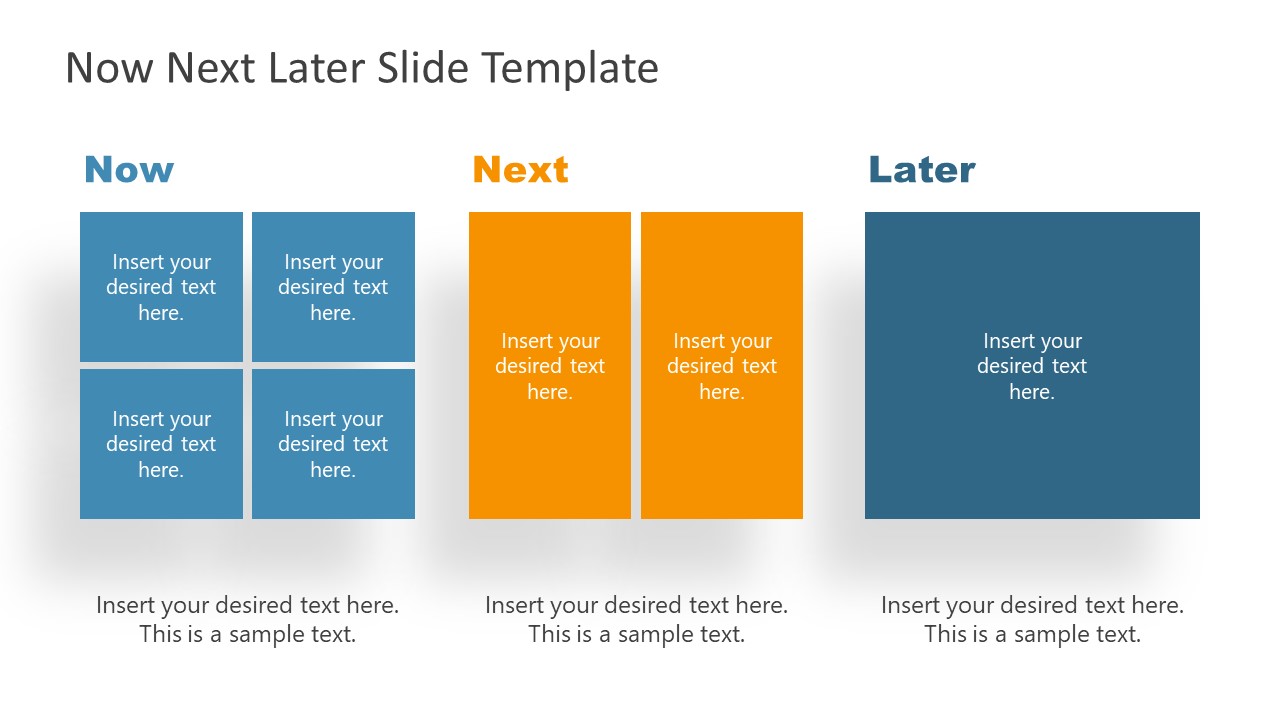 Now Next Later Slide Template For PowerPoint SlideModel