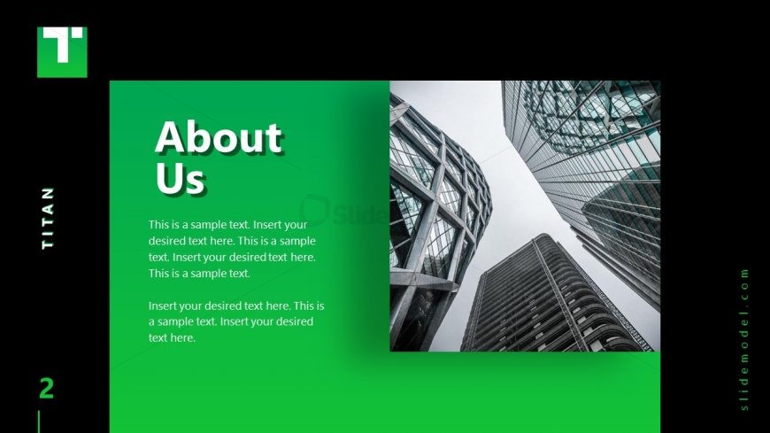Business PowerPoint Template About Us Titan