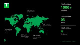 Business PowerPoint Template World Map Titan