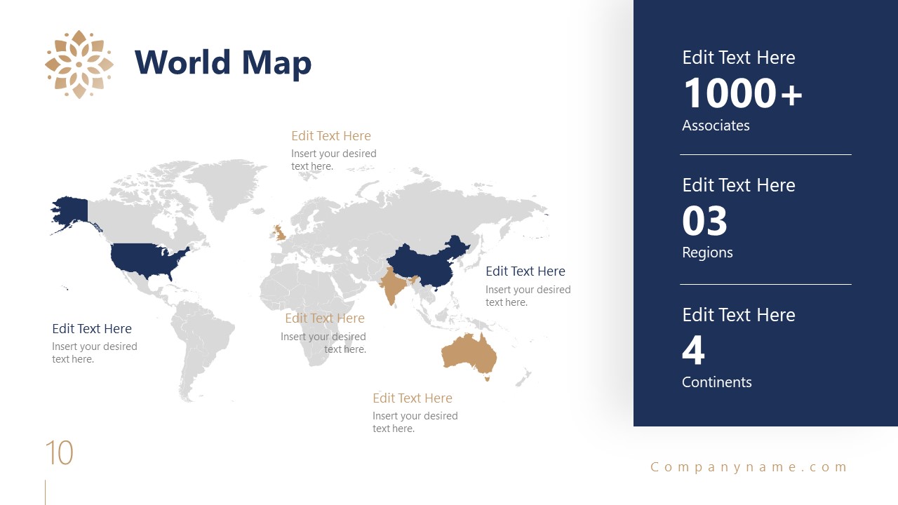Business PowerPoint Mandala World Map