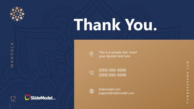 Thank You Slide of Mandala PowerPoint