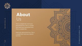 Business PowerPoint Mandala About Us 