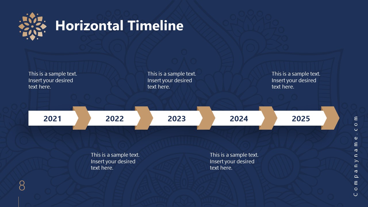 Business PowerPoint Mandala Timeline