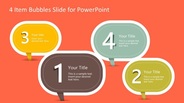 Retro Style 4-Step Bubbles PowerPoint Template