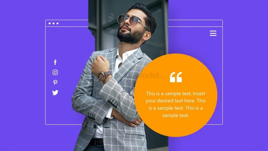 Template of Client Testimonial Business PPT