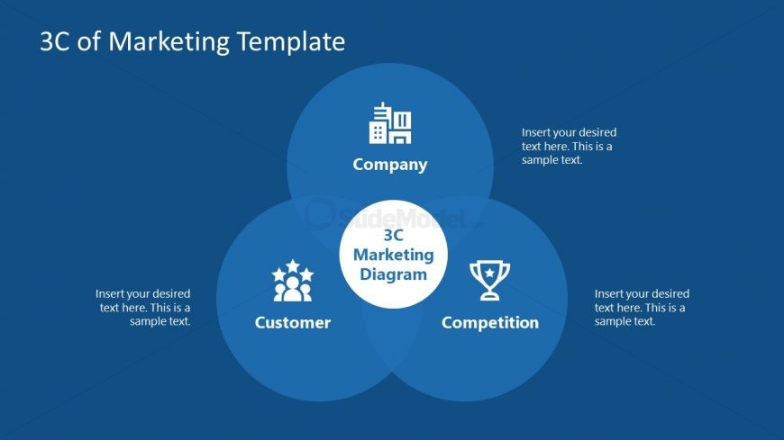 3C Customer Competition Company Venn Diagram Template