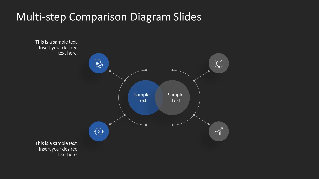 PowerPoint Template of Blue 2 Comparison Slide